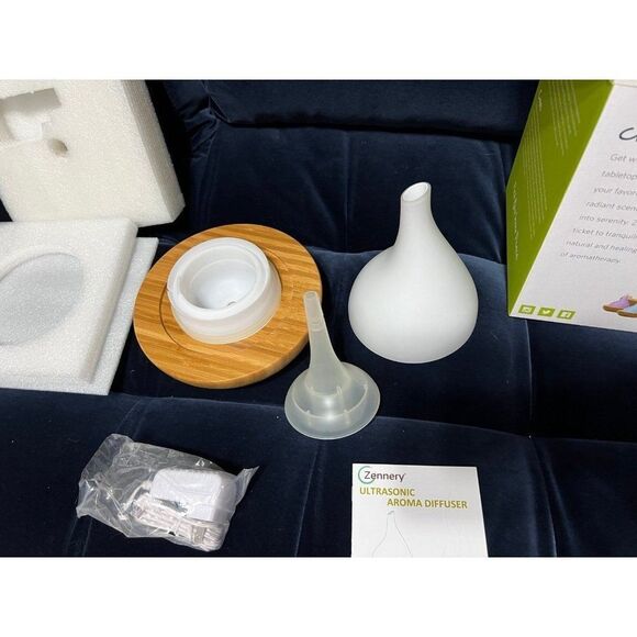 NEW IN BOX - Color Changing Bamboo Ultrasonic Diffuser – Teardrop - Picture 3 of 7